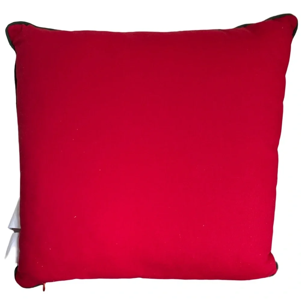 Disney Christmas Holiday Mickey Mouse Seasons Greeting Decorative Pillow 17x17